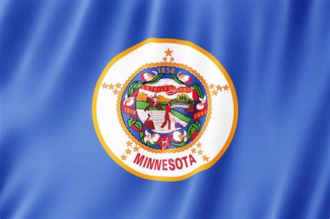 Premium Photo Flag Of Minnesota Us State 3d Illustration Of The