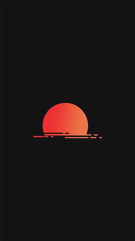 Hd Wallpaper Red And Orange Sunset Clip Art Black Background
