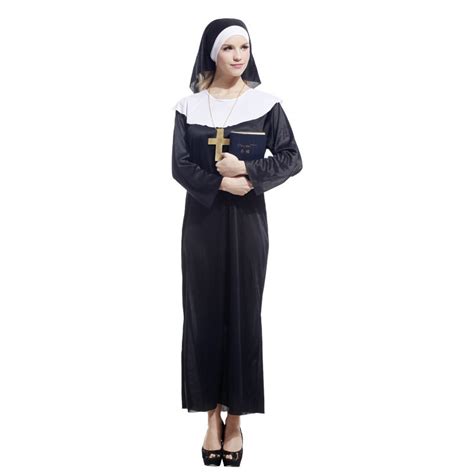 Umorden The Virgin Mary Sister Nun Costume Women Adult Halloween Party