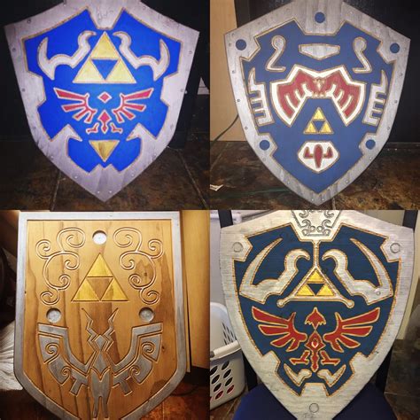 Hylian Shield Wooden Engraved All Styles Available Full Size Legend Of