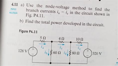 Solved A Use The Node Voltage Method To Find The Chegg