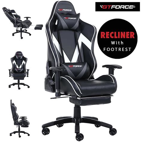 Gtforce Formula Mx Reclining Leather Sports Racing Office Desk Chair