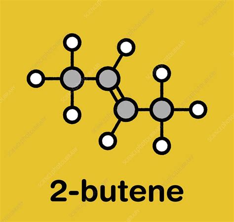 2 Butene Molecule Illustration Stock Image F0304729 Science