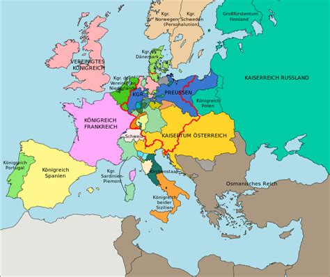 Map Of Europe In 1815 Map