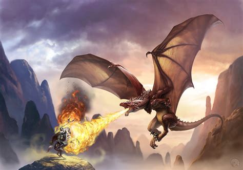 Digital Art Fantasy Art Knight Rock Horse Wings Fire Flying