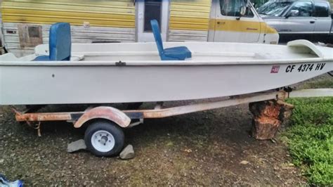 1 Of 8 1970s 12ft Hard Fiberglass Flat Bottom Boat For Sale In