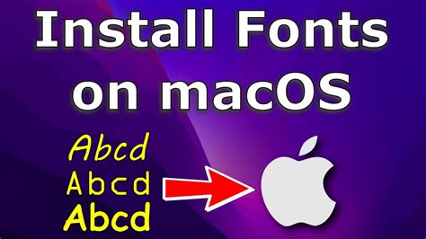 How To Install Fonts On Mac Os Youtube