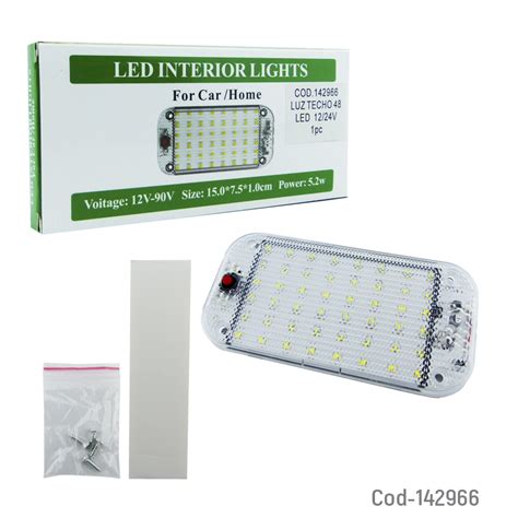 Kolm Luz De Techo Con 48 LED Modelo CX05 A 12 O 24 Volt Luz Blanca