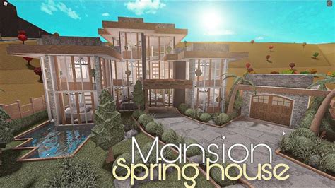 Bloxburg Mansion Modern Spring No Large Plot House Build Modern