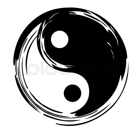 Yin Yang Vektorsymbol Stock Vektor Colourbox