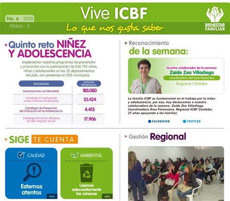 Boletin Vive Icbf No 6 Portal Icbf Instituto Colombiano De