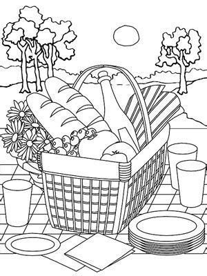 Coloring pages for picnic are available below. Picnic Coloring Pages at GetColorings.com | Free printable ...