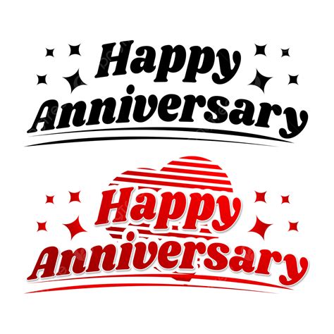 Typograpy Png Transparent Happy Anniversary Red And Black Typograpy