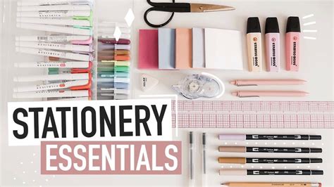 Stationery Essentials For Note Taking And Journaling Back To School