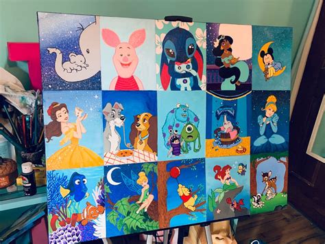 For tumblr, facebook, chromebook or websites. ℹ️💲🅰️🔔🅰️(@fortuitous_fluke) | Disney canvas art, Disney ...