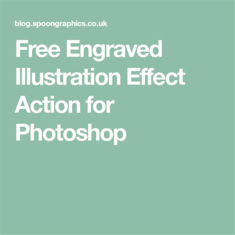 Free Engraved Illustration Effect Action For Photoshop Photoshop Actions Engraving