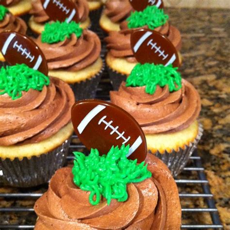 Super Bowl Cupcakes Made By Me Super Bowl Cupcake Desserts Food
