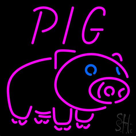 Pig Logo Neon Sign Animals Neon Signs Neon Signs Neon Pig Logo