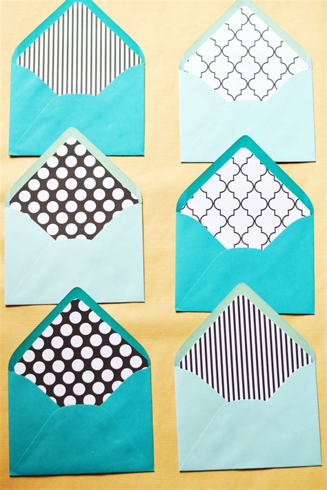 Diy Envelope Liners A Touch Of Teal