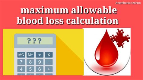 Allowable Blood Volume Calculation Youtube