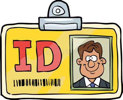 Cartoon Identification Card Stock Vector Illustration Of