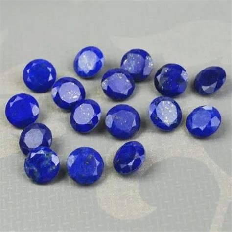 Natural Blue Lapis Lazuli Stone Faceted Shape Round At Rs 60piece In