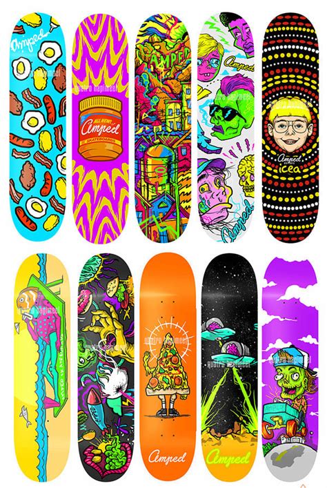 Get 40 Skate Board Deck Designs