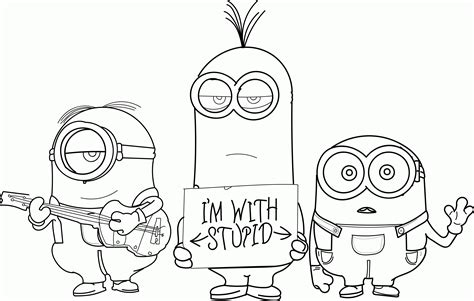 Minions Coloring Page 01 Free Minions Coloring Page Images And Photos