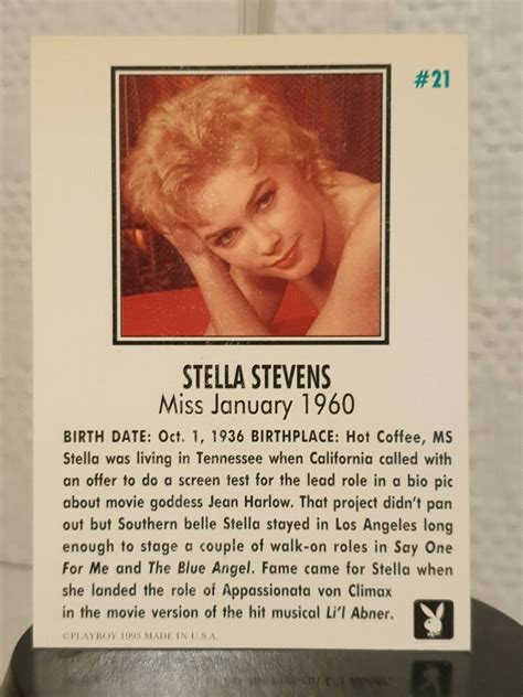 Carte Playbabe Stella Stevens Miss January