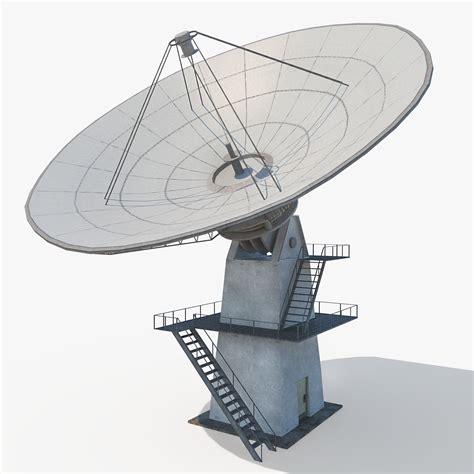 3d Model Satellite Dish Antenna Cgtrader