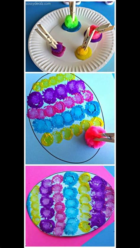 Pom Pom Easter Egg Painting Craft For Kids Crafty Morning Kids