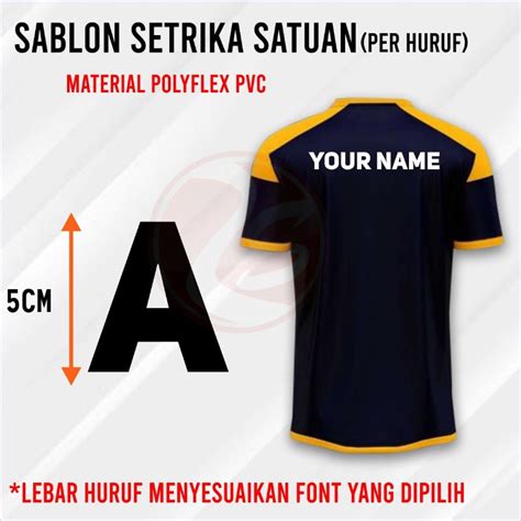 Jual Stiker Huruf Polyflex Baju Harga Satuan Poliflex Per Pcs Sablon