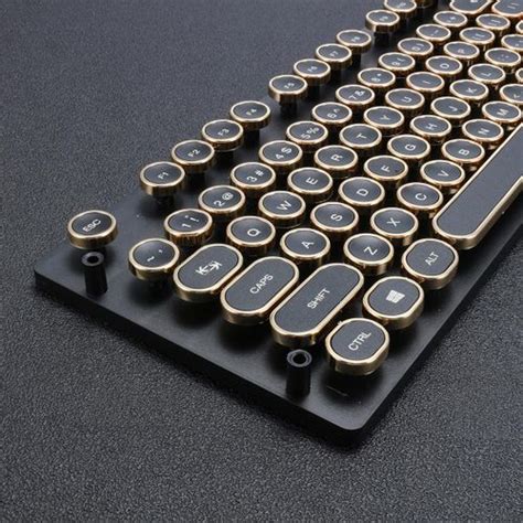 تسوق 104 Keys Golden Round Steampunk Keycap Keycaps For Mechanical
