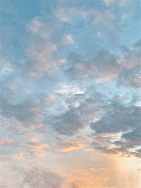 Sunset Clouds Chilling Sky Vibes Aesthetic Wallpapers