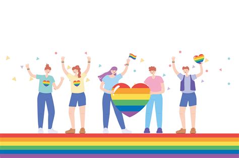 Lgbtq Community For Pride Parade And Celebration 1371917 Vector Art At Vecteezy