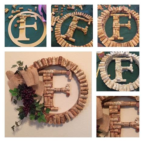 Weekend Project Wreath Letter Form From Michaels Decorated With Wine