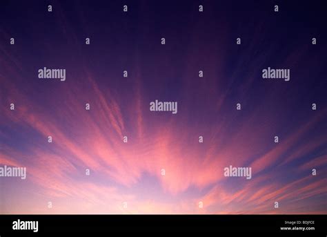 Sunset Pink Clouds Stock Photo Alamy