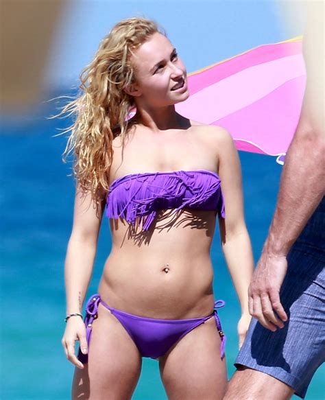 Hayden Panettiere In Purple Bikini On Miami Beach Sawfirst Hot Celebrity Pictures