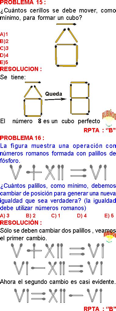 Descubre los mejores ✅ juegos de matemáticas para secundaria ✅ para que puedas mejorar tu ingenio. SITUACIONES LÓGICAS CON CERILLOS Y FOSFOROS EJEMPLOS Y ...