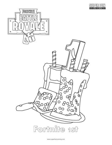 Fortnite 1st Birthday Cake Coloring Page Super Fun Coloring