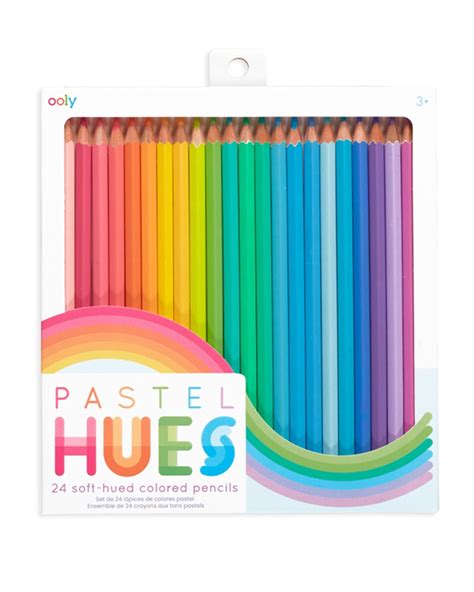 Pastel Hues Colored Pencils Set Of 24 Colored Pencil Set Colored