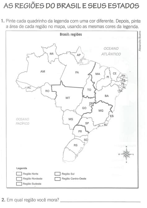 Atividade Mapa Do Brasil Regiões