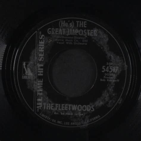 fleetwoods tragedy the great imposter liberty 7 single 45 rpm ebay
