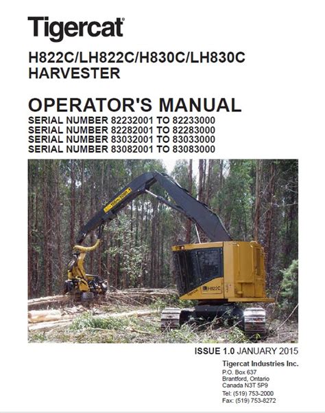 Tigercat Harvester H C Lh C H C Lh C Operators