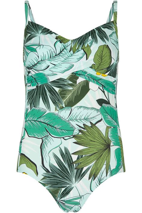 Tropical Ruched Front Swimsuit