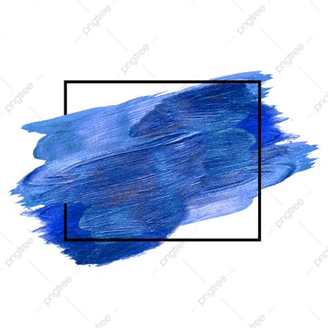 Watercolor Brush Stroke White Transparent Brush Stroke Blue Watercolor