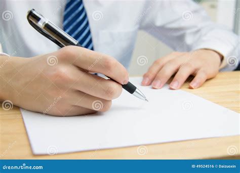 Businessman Signing Documents Stock Photo Image Of Paper Male 49524516