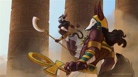 Anubis And Bastet By Hector Monegro On Deviantart