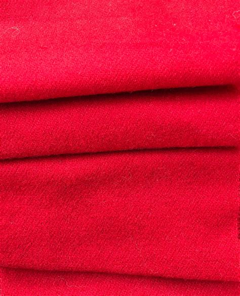 Dark Red Wool Fabric Etsy