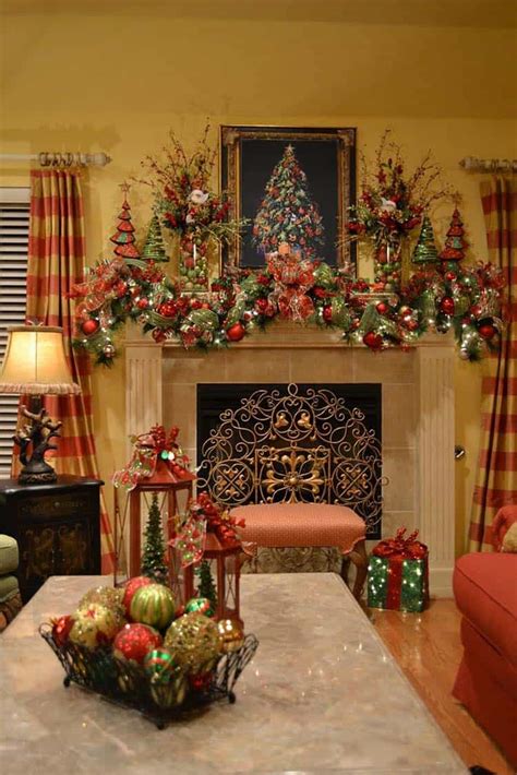 The larger the piece of art, the closer to 56″ it should be. 50+ Absolutely fabulous Christmas mantel decorating ideas